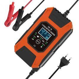 Зарядное устройство для автомобильного аккумулятора Foxsur 12V 7A (Красный) L12702 фото