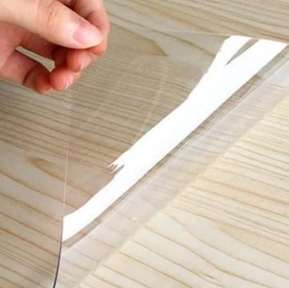 Мягкое стекло Прозрачная силиконовая скатерть на стол Soft Glass Защита для мебели 3.4х1.0 м Толщина 1.5мм L1500025 фото