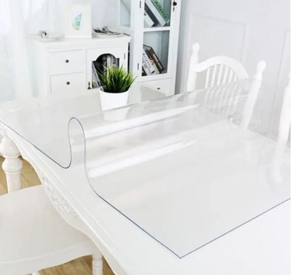 Мягкое стекло Прозрачная силиконовая скатерть на стол Soft Glass Защита для мебели 3.4х1.0 м Толщина 1.5мм L1500025 фото