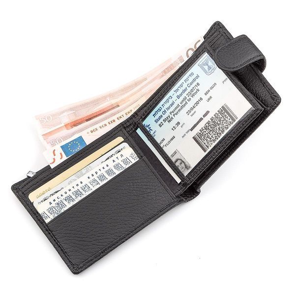 Мужской кошелек ST Leather 18316 (ST114) кожаный Черный b18316 фото