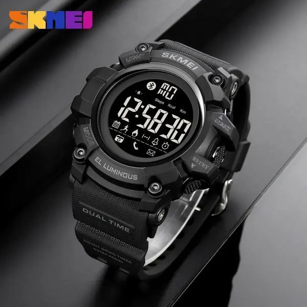 Спортивний наручний смарт-годинник Skmei 2053 Чорний L707868 фото