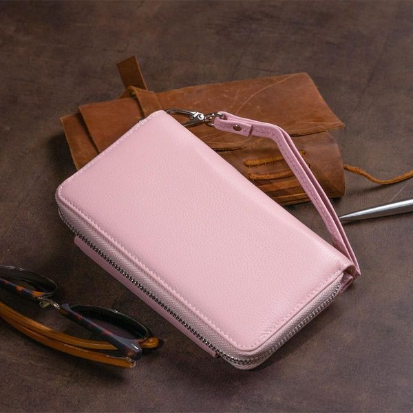 Кошелек из кожи на защелке ST Leather 19344 Розовый b19344 фото