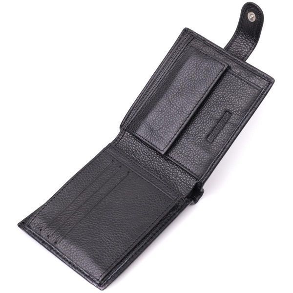 Горизонтальне чоловіче портмоне з натуральної шкіри ST Leather 22487 Чорний b22487 фото