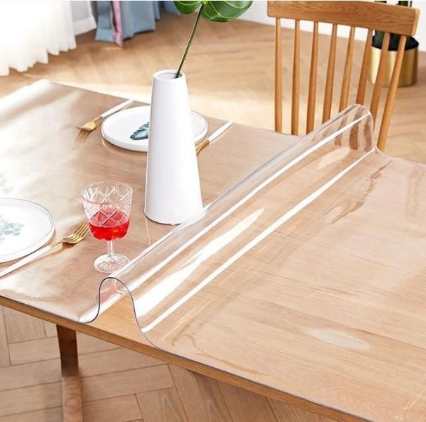 Мягкое стекло Прозрачная силиконовая скатерть на стол Soft Glass Защита для мебели 3.4х1.0 м Толщина 1.5мм L1500025 фото