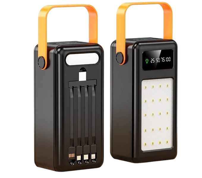 Портативный внешний аккумулятор Bilintong 60000mAh Power Bank + Led фонарик Черный L60050 фото