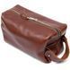 Кожаная мужская косметичка Grande Pelle 11418 с ручкой 24х11х11 см коричневая b11418 фото 4