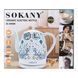 Електричний чайник керамічний Sokany на 1,5 літра дисковий 1000 Вт Білий SK-09008 фото 10