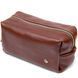 Кожаная мужская косметичка Grande Pelle 11418 с ручкой 24х11х11 см коричневая b11418 фото 1