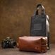 Кожаная мужская косметичка Grande Pelle 11418 с ручкой 24х11х11 см коричневая b11418 фото 8