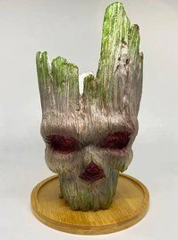 Горшочек для цветов и канцелярии Грут Groot G11 череп + круглая подставка L703205 фото