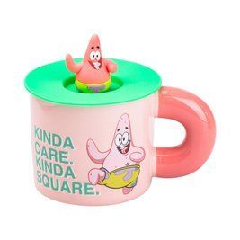 Чашка керамічна з кришкою "Патрік Стар" 400 мл Patrick Star рожева HP7216P фото