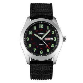 Чоловічий наручний класичний годинник Skmei 9112 (Чорний) L900717 фото