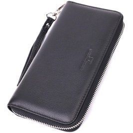 Универсальный кошелек-клатч на одно отделение из натуральной кожи ST Leather 22559 Черный b22559 фото