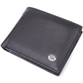Компактне чоловіче портмоне з натуральної шкіри ST Leather 22486 Чорний b22486 фото