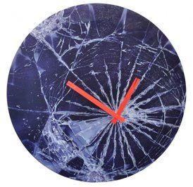 Годинник настінний кварцовий NeXtime Crash (діаметр 43 см) L8147 фото