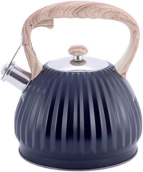 Чайник Kamille Whistling Kettle Black 3л из нержавеющей стали со свистком, черный KM-1076 фото