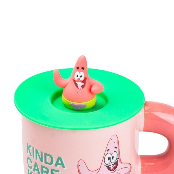 Чашка керамічна з кришкою "Патрік Стар" 400 мл Patrick Star рожева HP7216P фото