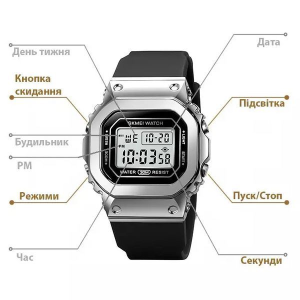Мужские наручные часы Skmei 1796 Черно-серые L900733 фото