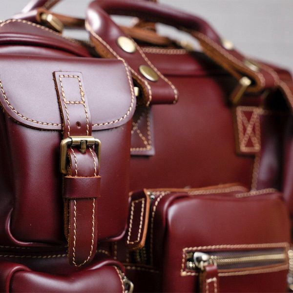 Дорожная сумка-портфель Vintage 14776 Бордовая b14776 фото