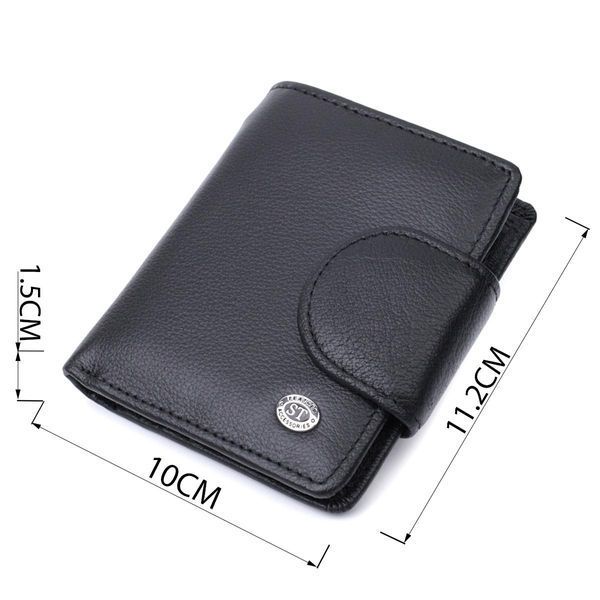 Практичный кошелек для женщин с карманом для монет ST Leather 22725 Черный b22725 фото