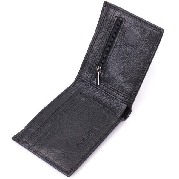 Компактне чоловіче портмоне з натуральної шкіри ST Leather 22486 Чорний b22486 фото