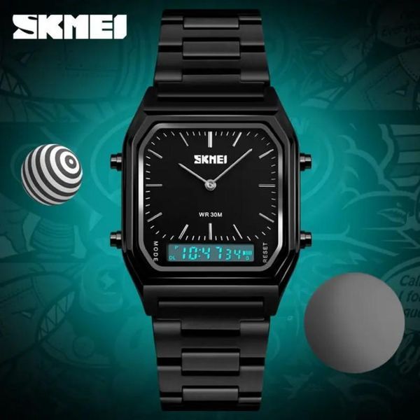 Наручний чоловічий годинник Skmei 1220 Tango Чорний L12203 фото