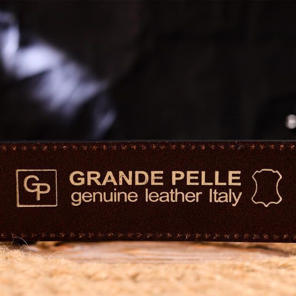 Мужской ремень из натуральной кожи Grande Pelle 21460 Коричневый 4х120 см b21460 фото