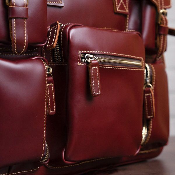 Дорожная сумка-портфель Vintage 14776 Бордовая b14776 фото