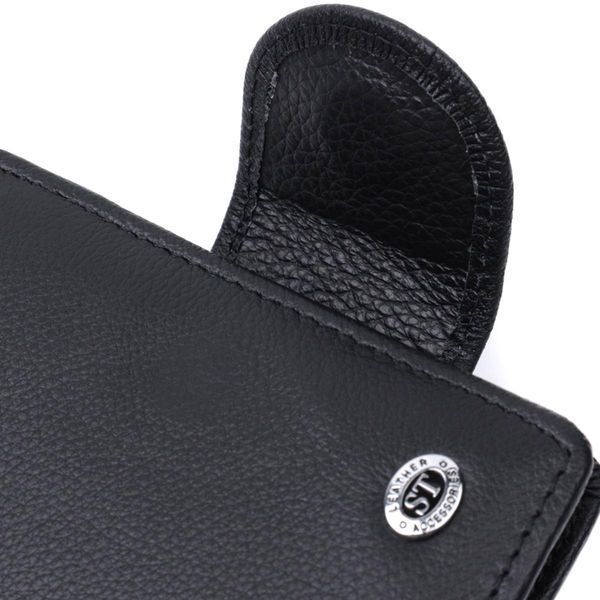 Практичный кошелек для женщин с карманом для монет ST Leather 22725 Черный b22725 фото