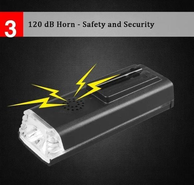 Велосипедний ліхтар і велодзвінок HJ-062 датчик світла + виносна кнопка + microUSB + 4 режими / 3 режими L06202 фото