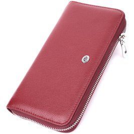 Кошелек-клатч для женщин на одно отделение из натуральной кожи ST Leather 22560 Бордовый b22560 фото