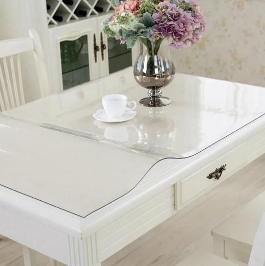 М'яке скло Прозора силіконова скатертина на стіл Soft Glass Захист для меблів 3.6х1.0 м Товщина 1.5 мм L1500027 фото