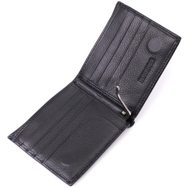 Чоловіче шкіряне портмоне із затискачем ST Leather 22485 Чорний b22485 фото