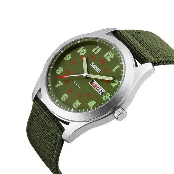 Чоловічий наручний класичний годинник Skmei 9112 (Зелений) L9007171 фото