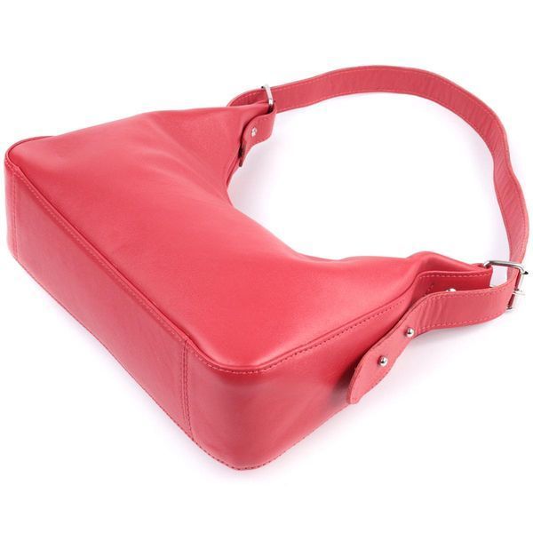Сумка багет з регульованим ременем з гладкої натуральної шкіри Shvigel 22832 Червона b22832 фото