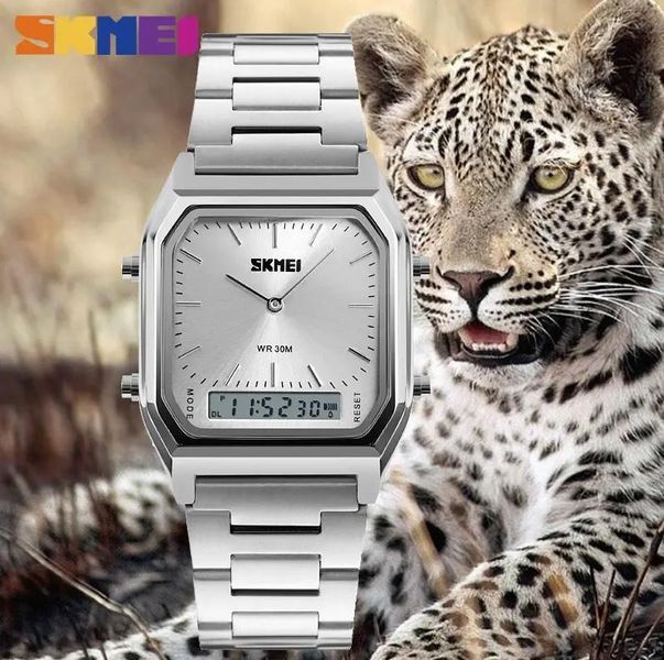 Наручные мужские часы Skmei 1220 Tango Серебристые L12204 фото