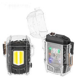 Ліхтар запальничка Multifunctional D48-1 (білий, жовтий, червоний) + BOX LCD Type-C (11 режимів) L712195 фото