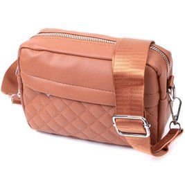 Женская сумка кросс-боди с монетницей из экокожи Vintage 22795 Рыжая b22795 фото