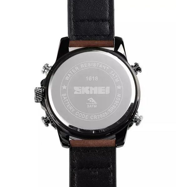 Мужские наручные часы Skmei 1618 (Коричневые) L900732 фото