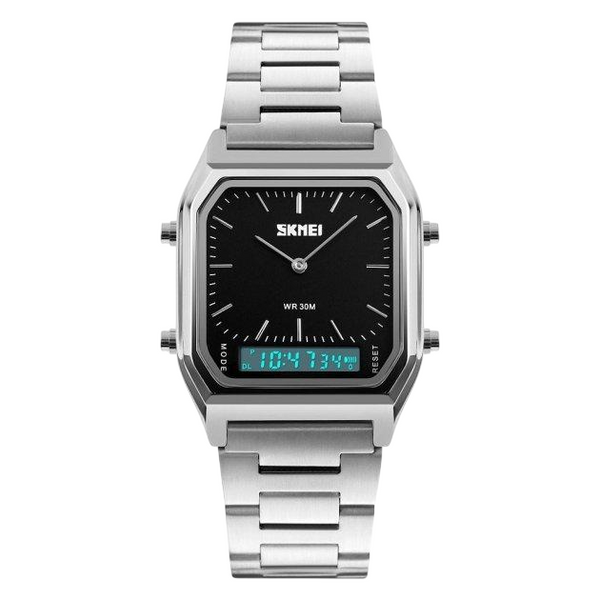 Наручний чоловічий годинник Skmei 1220 Tango Сріблясто-чорний L12205 фото