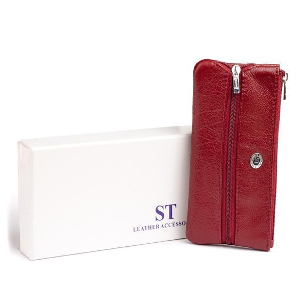 Ключница-кошелек с кармашком женская ST Leather 19352 Бордовая b19352 фото