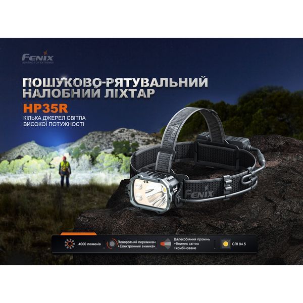 Налобний ліхтар Fenix ​​HP35R 10000мАч Type-C L712412 фото