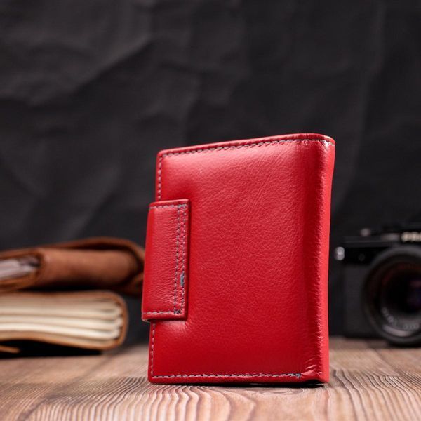 Яркий кожаный кошелек для женщин с монетницей ST Leather 19448 Красный b19448 фото