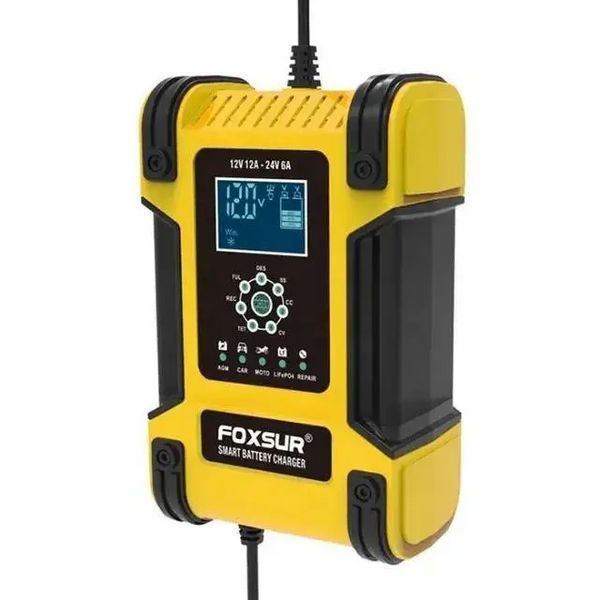 Автоматичний зарядний пристрій Foxsur 12-24V 12А для автоакумулятора L707721 фото