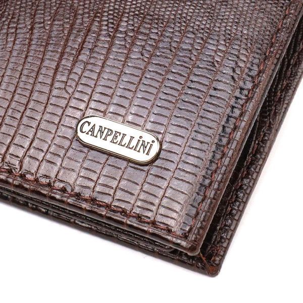 Мужское портмоне из натуральной фактурной кожи CANPELLINI 21869 Коричневый b21869 фото