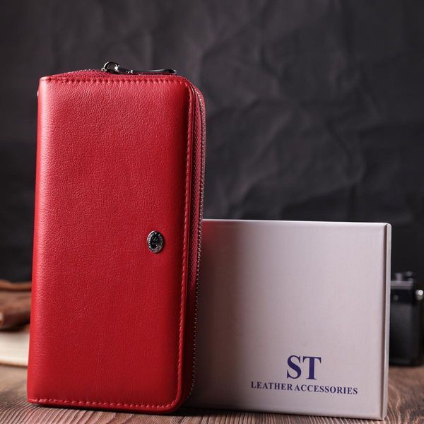 Кошелек-клатч для женщин на одно отделение из натуральной кожи ST Leather 22561 Красный b22561 фото