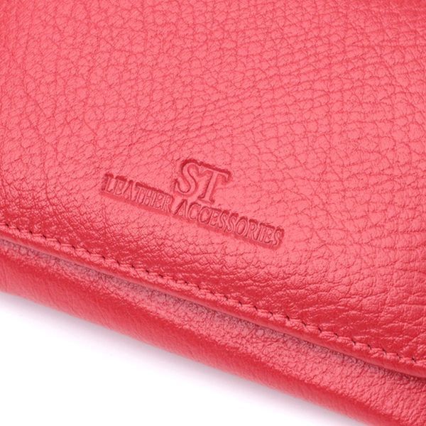 Жіноче портмоне з монетницею із натуральної шкіри ST Leather 22727 Червоний b22727 фото