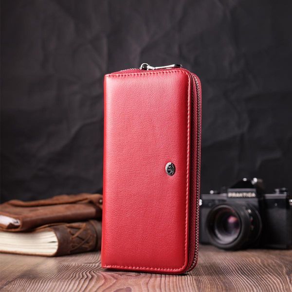 Кошелек-клатч для женщин на одно отделение из натуральной кожи ST Leather 22561 Красный b22561 фото