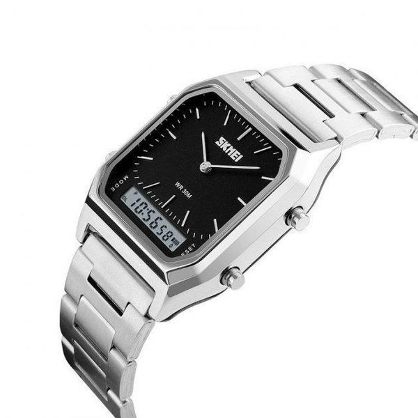 Наручний чоловічий годинник Skmei 1220 Tango Сріблясто-чорний L12205 фото