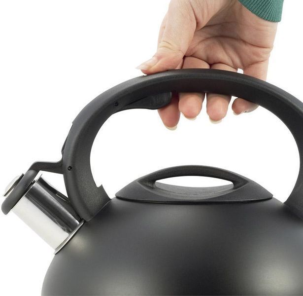 Чайник Ofenbach Happy Kettle 2.5л з нержавіючої сталі зі свистком, чорний матовий NB-100302 фото